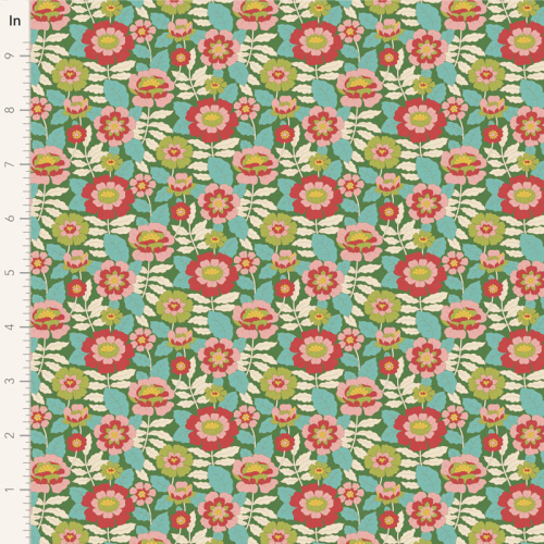 Tilda Patchwork Stoff Baumwolle - Wallflower - Beverly Green